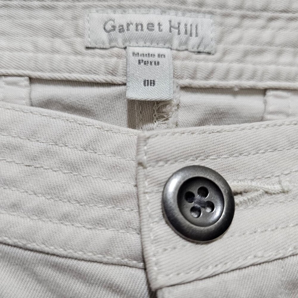 Garnet Hill Womens Organic Cotton & Lycra Pants Size 10B‎ Beige - Picture 3 of 9